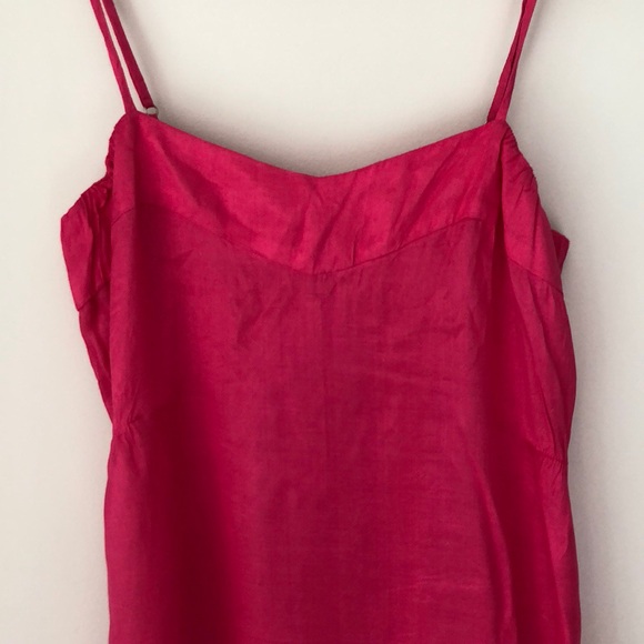 Fuchsia Pink Silky Slip Dress Size Small - Picture 3 of 8